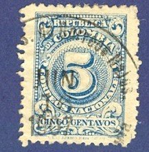 Columbia 1 Stamp from 1904 to 1908 Packet No 2