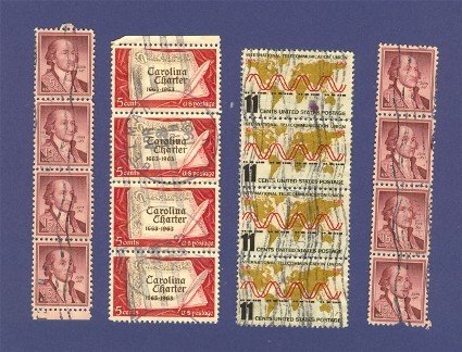 United States Stamps 4 Sets of Vertical strip of 4 Packet No 31646