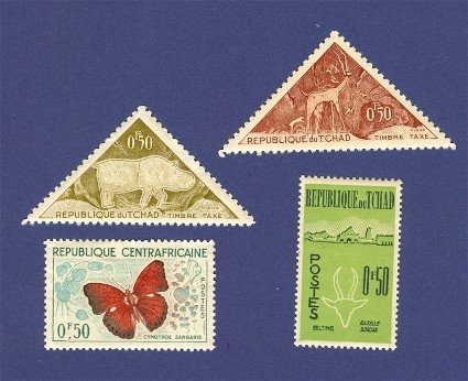 Chad 4 Stamps
