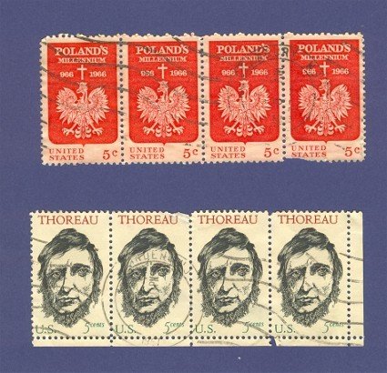 United States Stamps 2 Sets of horizontal strip of 4 Packet No 32645