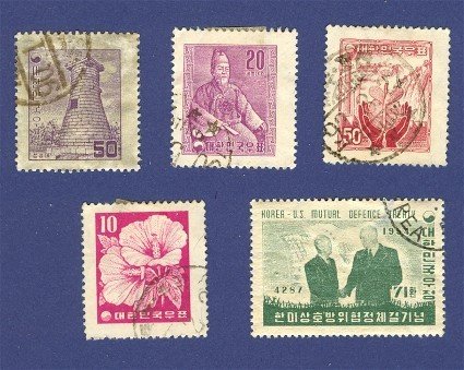 Korea 5 stamps