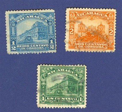Nicaragua 3 Stamps 1914 to 1922