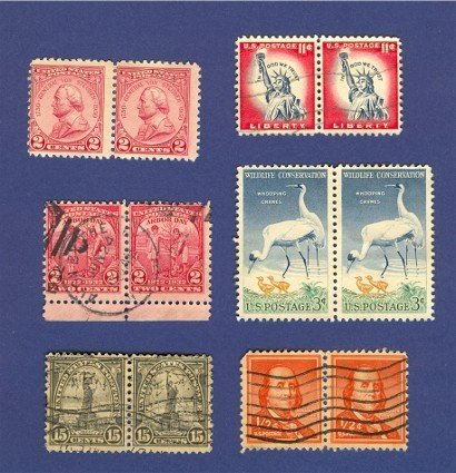 United States Stamps 6 Sets Horizontal Pairs Packet 25638