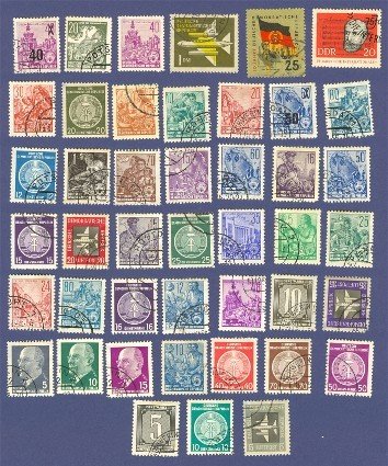 German Democratic Republic Packet No 1407 with 44 stamps