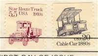 Cable Car Coil Stamp 20 cent FDI SC 2263 First Day Issue Transportation Issue
