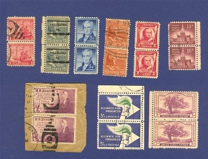 United States Stamps 9 Sets Vertical Pairs Packet 30630