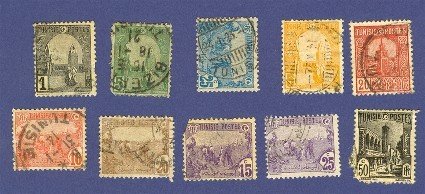 Tunisia 10 Stamps form 1906 to 1921 Packet No 2683