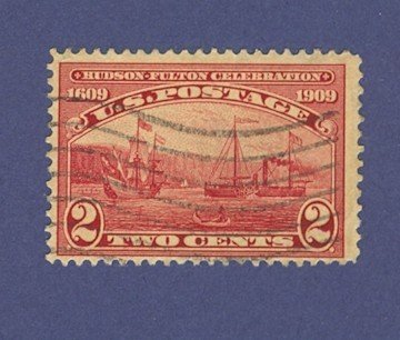 United States Hudson Fulton Celebration Issue 1909 2 cent Half Moon and Clermont