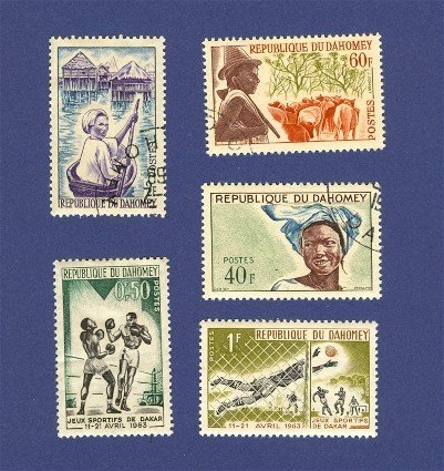 Dahomey 5 stamps Packet No1416