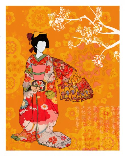 Gold Geisha With Wings