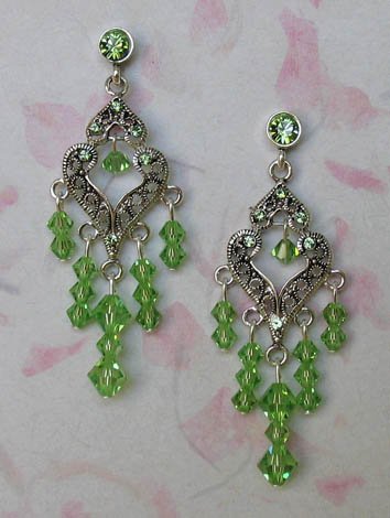 Mirrored Heart Peridot