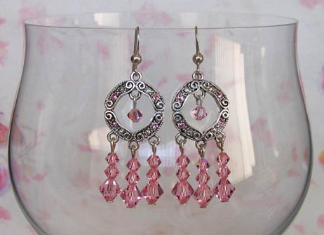 Victorian Hoops Lt Rose