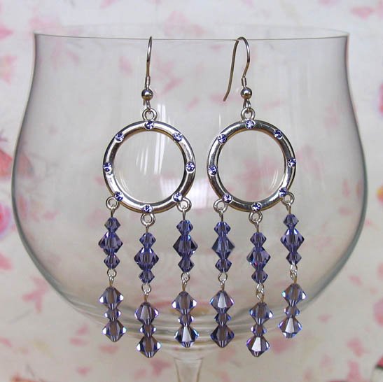 Crystal Hoops Tanzanite