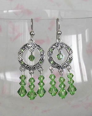 Victorian Hoops - Peridot