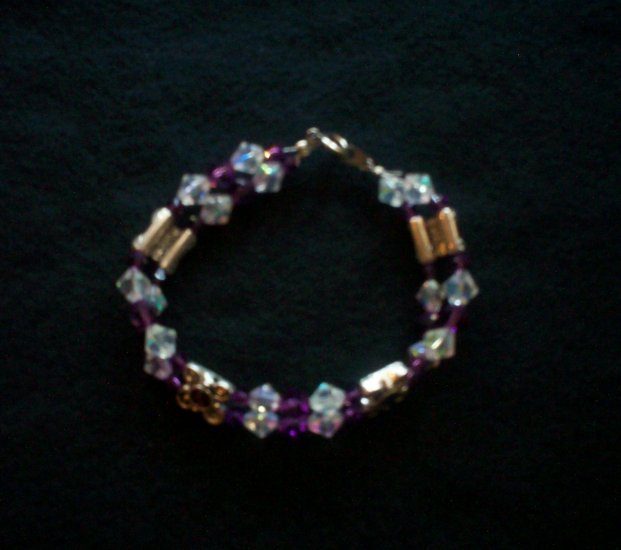Purple Swarovski Crystal Bracelet