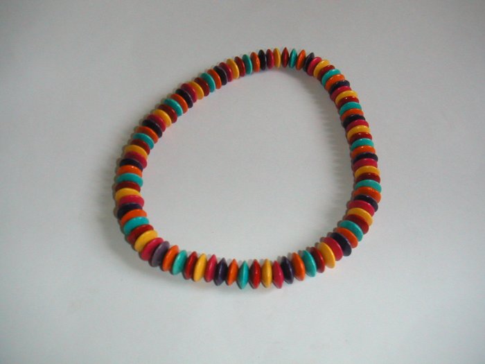 necklace wooden bean