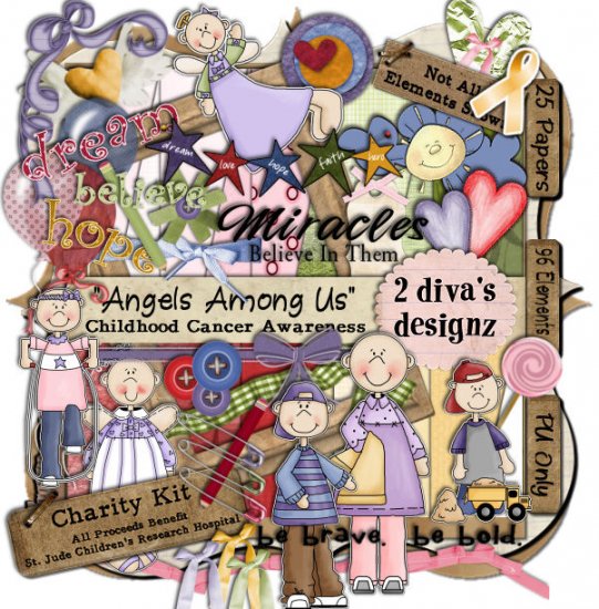 Angels Among Us ~ Childhood Cancer Awareness Kit