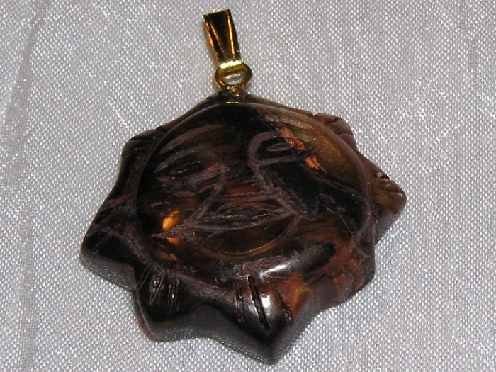 TIGER'S EYE SUN PENDANT