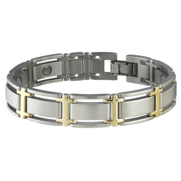 Sabona 346 Executive Symmetry Duet Magnetic Bracelet - SIZE LARGE