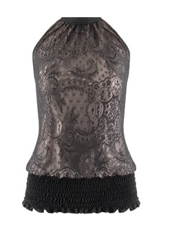 Black lace halter neck