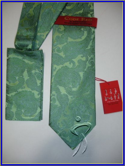 NEW STEVE HARVEY SILK TIE W/ HANKY PAISLEY ART DECO