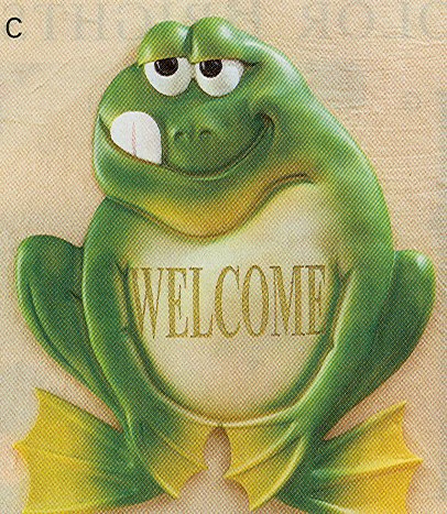 Frog Welcome Plaque
