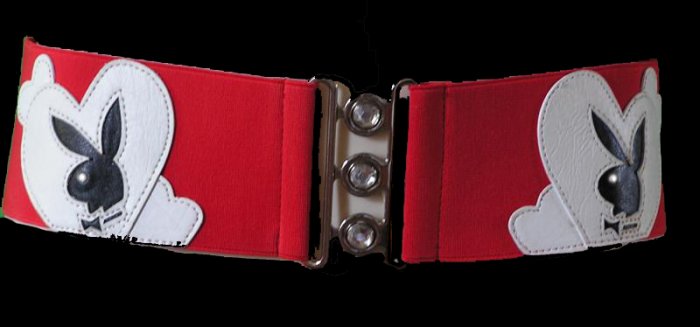 PLAYBOY Bunny HUGH HEFNER GIRLS NEXT DOOR Red Corset BELT Small Medium & Large