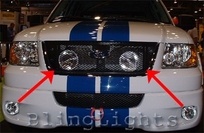 FORD F150 Behing the Grille Driving Light Fog Lamp Kit F-150 Grill SVT Lightning Harley Davidson