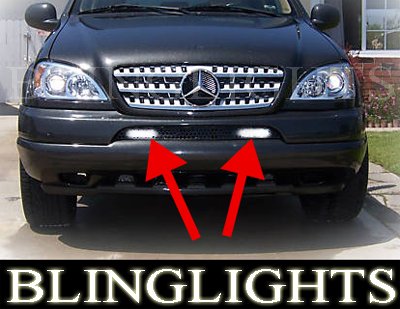 1998 1999 2000 2001 2002 2003 2004 2005 Mercedes-Benz M-Class W163 Fog Lamps Driving Lights Kit