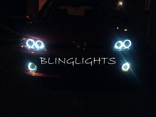 Peugeot 206 206+ Halo Foglamps Angel Eye Fog Lamps Driving Lights Foglights Kit