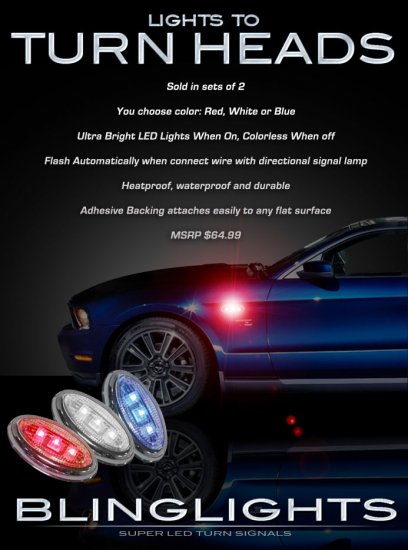 Ford Mustang Side LED Accent Marker Lights Turnsignals Lamps Turn Signals Markers Signalers Accents
