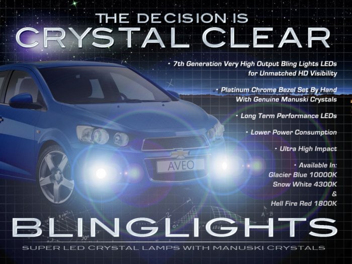 2012 2013 2014 Chevy Aveo LED Fog Lamp Light Kit LED Drivinglights