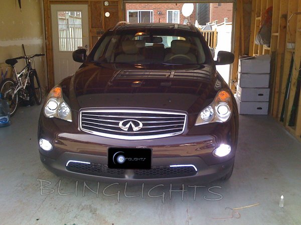 2008-2012 Infiniti EX35 LED DRL Light Strips for Headlamps Headlights Day Time Running Lamps Lights