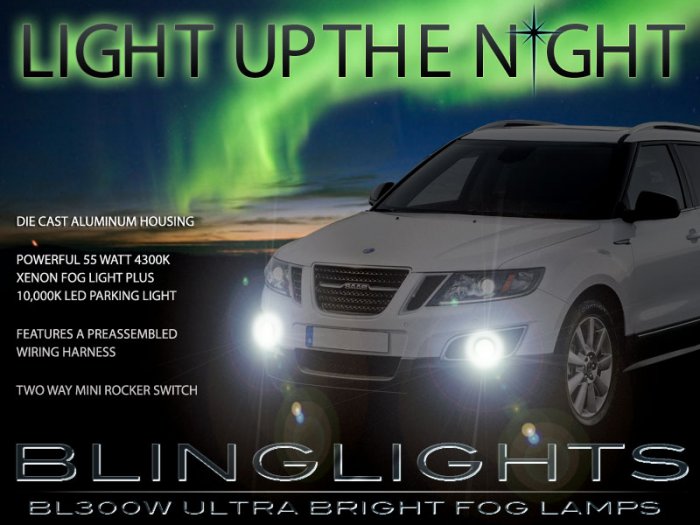 2011 Saab 9-4X Xenon Fog Lamps Driving Lights Kit