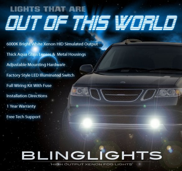 2005 2006 2007 2008 2009 Saab 9-7x Xenon Foglamps Foglights Driving Fog Lamps Lights Kit