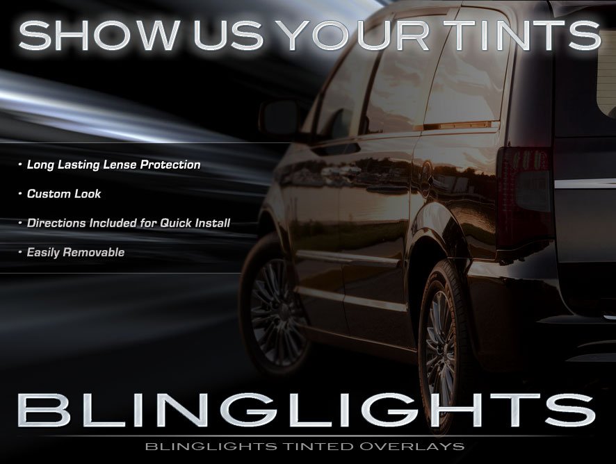 Chrysler Town & and Country Tinted Smoked Protection Overlays Film for Taillamps Taillights