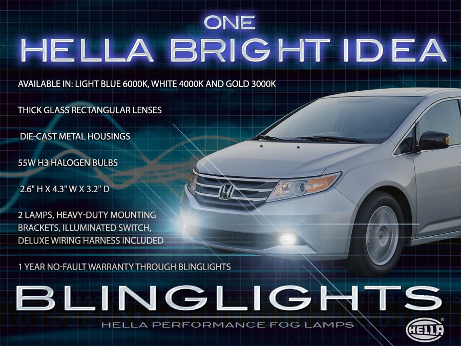 2011 2012 2013 Honda Odyssey Bumper Fog Lamp Kit