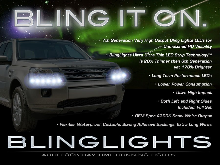 Land Rover LR2 LED DRL Head Light Strips Day Time Running Lamps