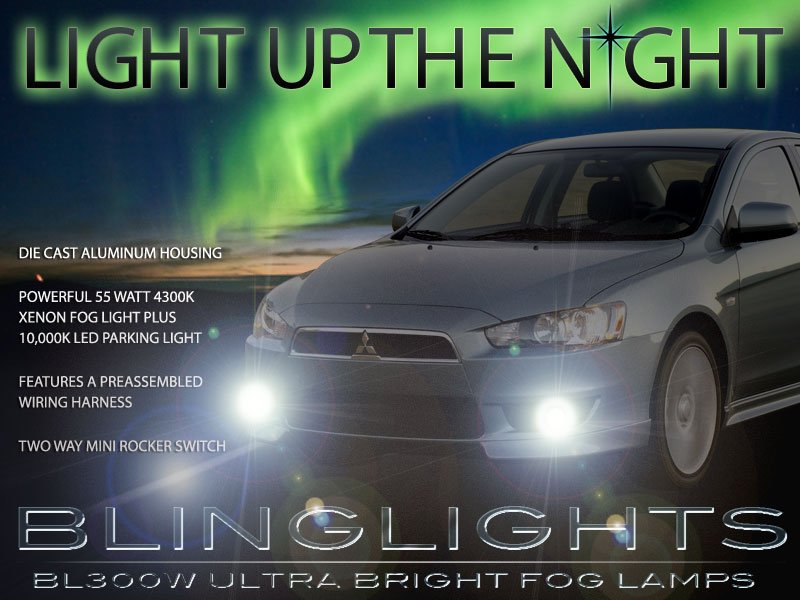 2008-2016 Mitsubishi Lancer Bumper Fog Lamps Driving Lights ACTiV DE ES SE GT GTS