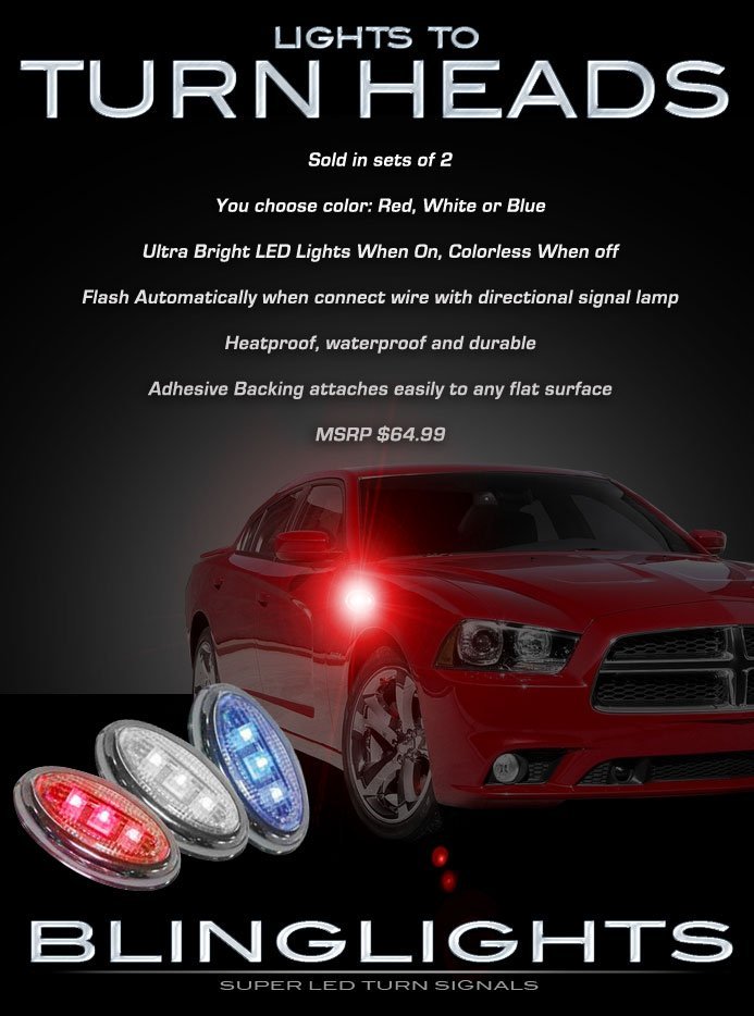 Dodge Magnum LED Side Markers Turnsignals Accents Turn Signals Lights Signalers Accent Marker Lamps