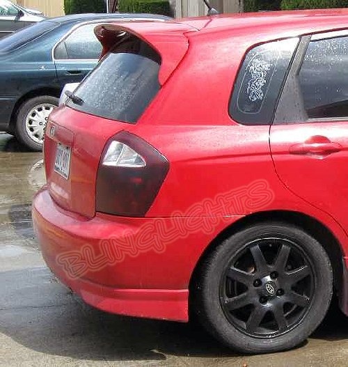 Kia Spectra5 Tinted Smoked Tail Lamp Light Overlay Film Protection