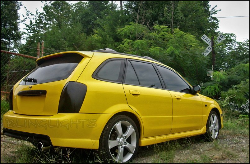 Mazda Protege5 Familia Tinted Smoked Taillamps Taillights Protection Overlays Film