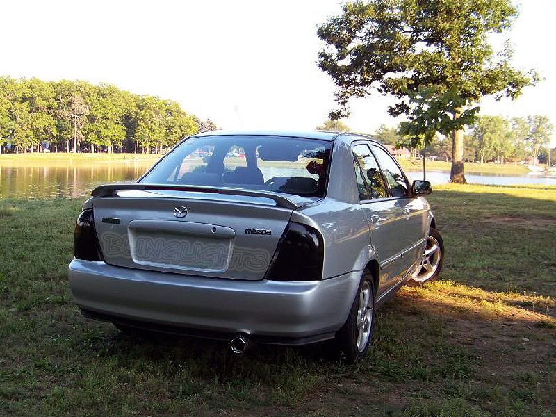 Mazda Protege 323 Familia Tinted Smoked Taillamps Taillights Tail Lamps Lights Protection Overlays