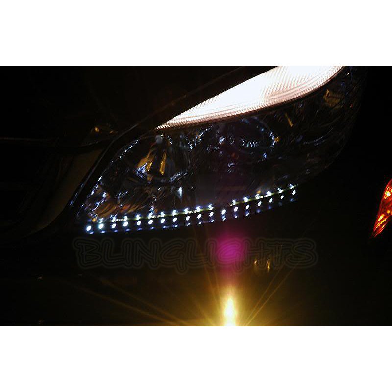 Mercedes C220 CDI LED DRL Strip Lights for Headlamps Headlights Head Light Lamps LEDs DRLs Strips