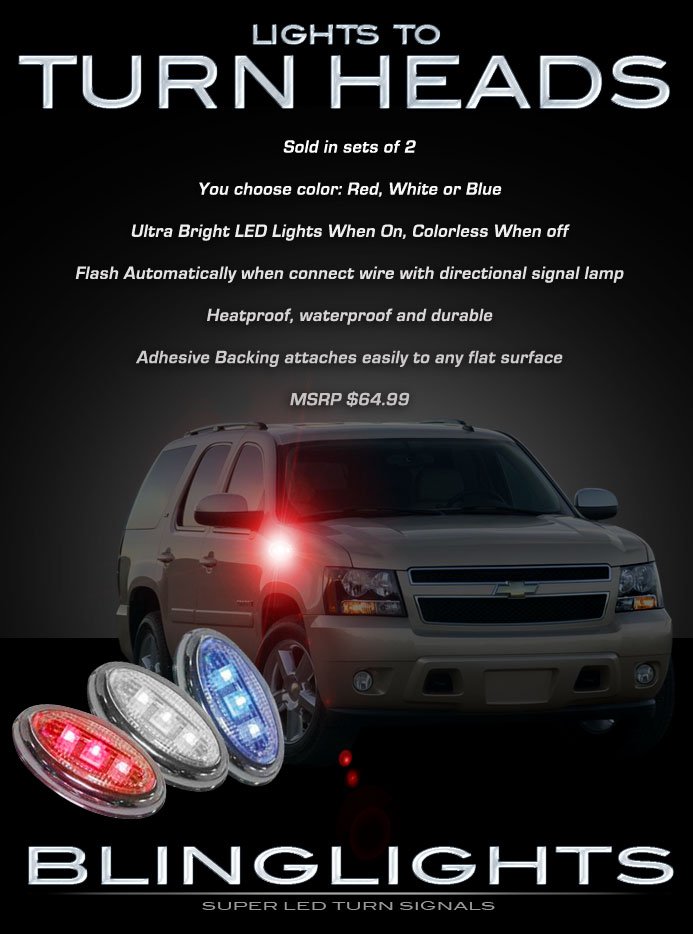 Chevy Suburban LED Side Marker Accent Turnsignals Lights Turn Signals Signalers LEDs Lamps Chevrolet