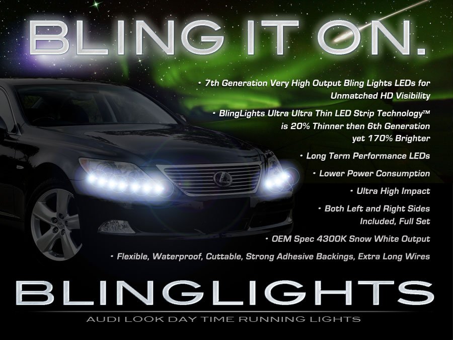 Lexus LS400 LS LED DRL Strip Lights Headlamps Headlights Head Lamps Day