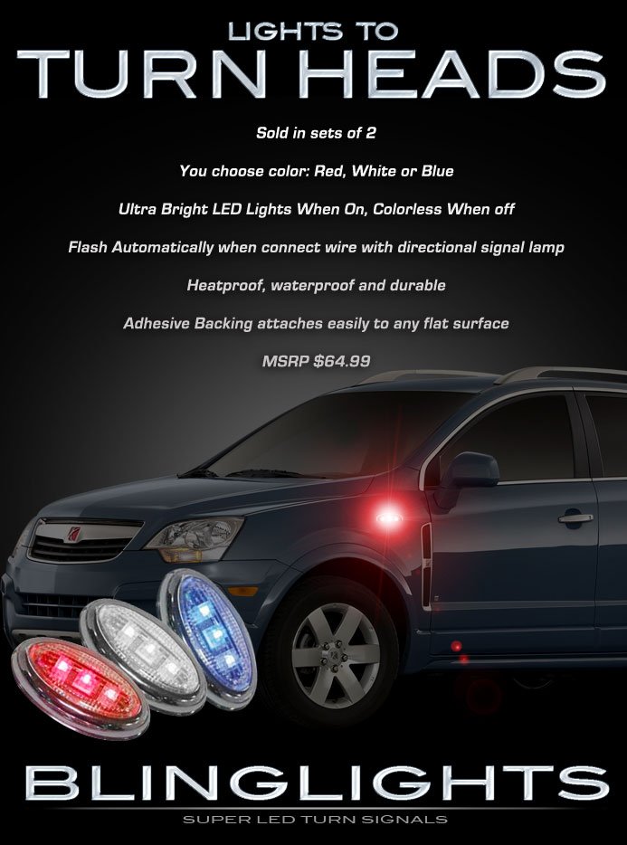 Saturn Vue LED Side Accent Marker Turnsignals Lamps Turn Signals Lights Signalers LEDs Markers