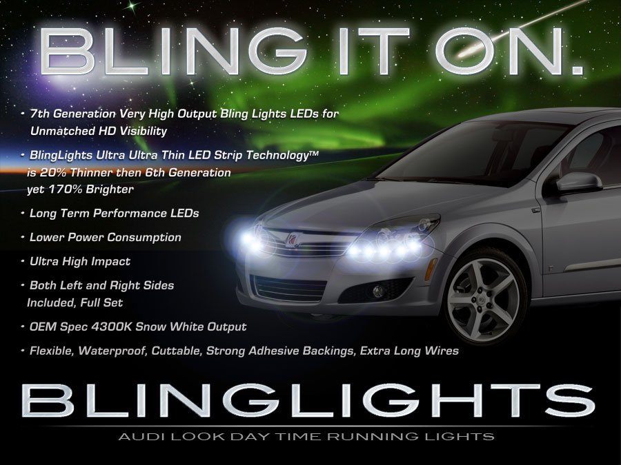 Vauxhall Astra LED DRL Head Lamp Light Strips Kit Day Time Running