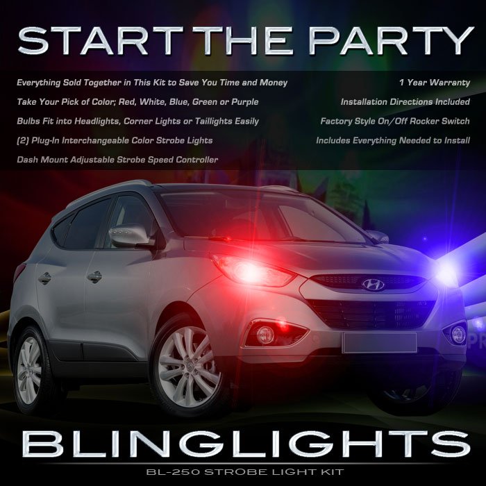 Hyundai Tucson Strobe Lights for Headlamps Headlights Head Lamps Lamp Light Strobes Kit