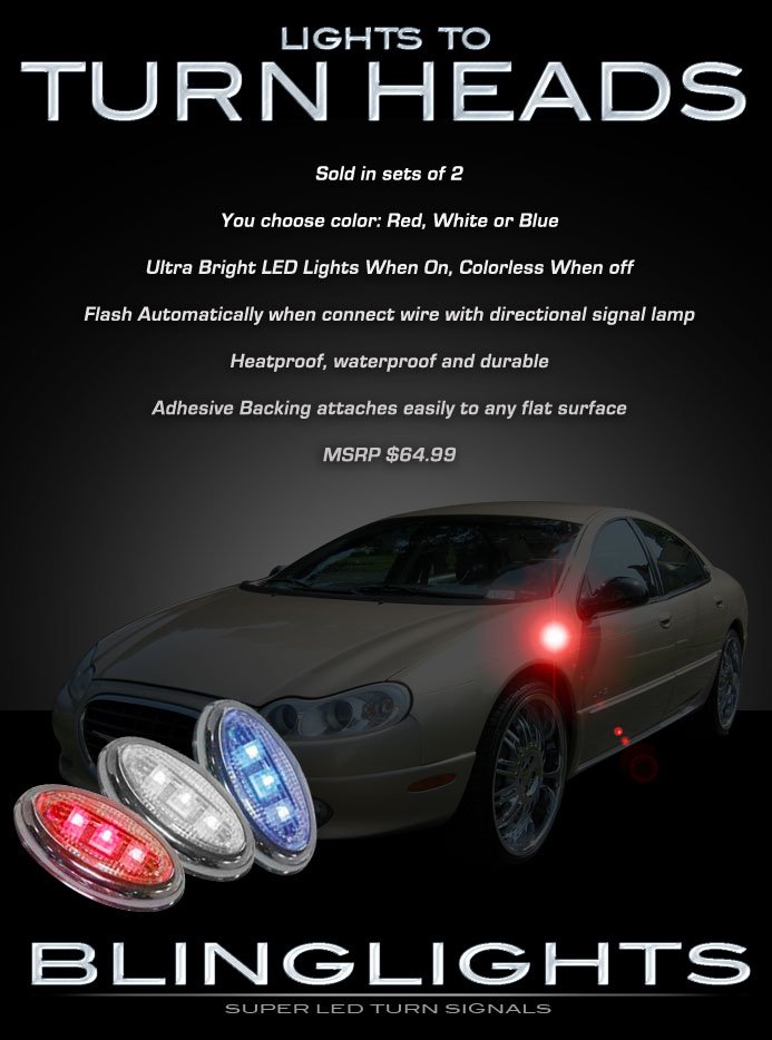 Chrysler LHS LED Side Markers Accents Lights Turnsignals Lamps Turn Signals LEDs Signalers